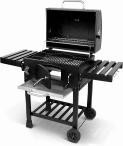 Alice's Garden Houtskool BBQ Bernard - Smoker - Verstelbare Houtskoolbak - Zwart -Thuis-BBQ 1014x1200