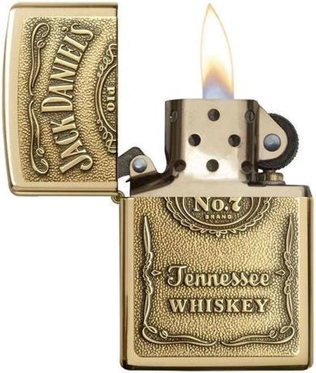 Aansteker Zippo Jack Daniel's Label Brass Emblem 3 Aansteker Zippo Jack Daniel's Label Brass Emblem - Afbeelding 3