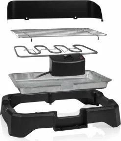 Tristar BQ-2824 Elektrische Barbecue - Tafel BBQ 34,5 X 23 Cm - Regelbare Thermostaat - 2000 Watt - Zwart -Thuis-BBQ 1026x1200