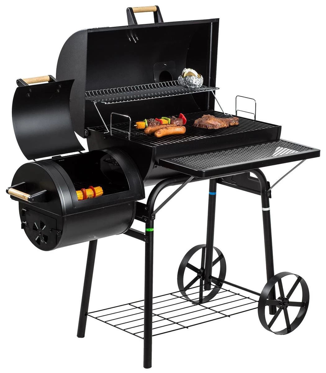 El Fuego Dakota - Barbecue - Smoker - Zwart - Grilloppervlak 66 X 41 Cm - Afmeting 132,5 X 66 X 122 Cm