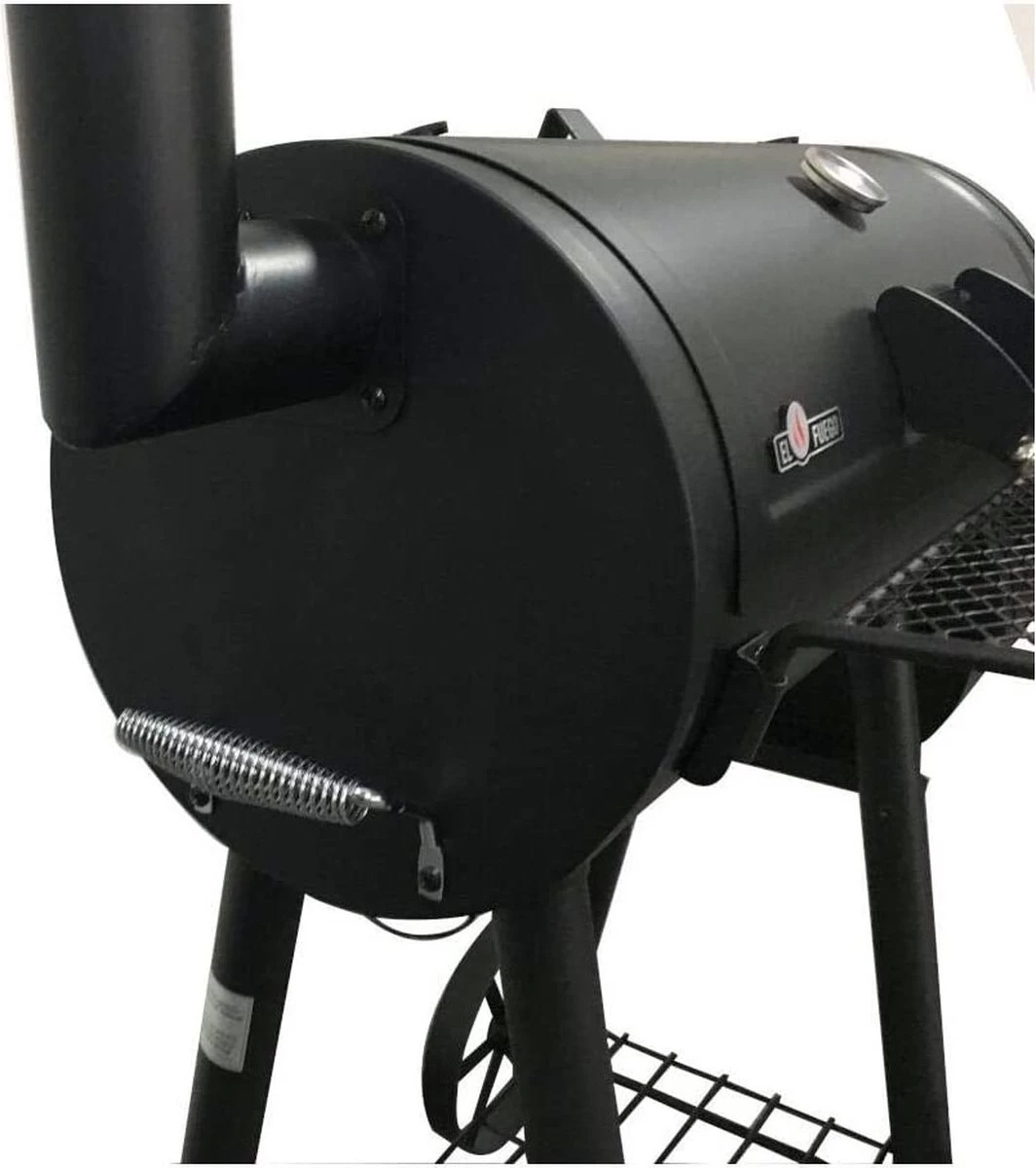 Fire Beam Houtskool Barbecue - Grilloppervlak (LxB) 35 X 66 Cm - Smoker - Zwart 3 Fire Beam Houtskool Barbecue - Grilloppervlak (LxB) 35 X 66 Cm - Smoker - Zwart - Afbeelding 3