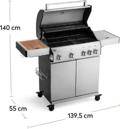 Burnhard Gas BBQ Big FRED Deluxe - 4 Branders - Incl. Keramische Infraroodbrander & Afdekhoes - Deluxe 22 Burnhard Gas BBQ Big FRED Deluxe - 4 Branders - Incl. Keramische Infraroodbrander & Afdekhoes - Deluxe -Thuis-BBQ 1113x1200