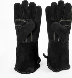 Barbecue Handschoen Zwart - BBQ Ovenwanten – Hittebestendige Handschoenen - Ovenhandschoenen - Grill & Oven Want – Koken Accessoires - Vuurkorf En Openhaard - Barbeque Keukenaccessoires - Koken - Vaderdag Cadeau Vader -Thuis-BBQ 1114x1200 3