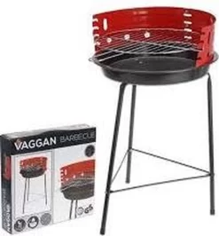 Houtskoolbarbecue Ø33 Cm | Verstelbare Grill BBQ | Halfopen | Zwart / Rood -Thuis-BBQ 1116x1200 2