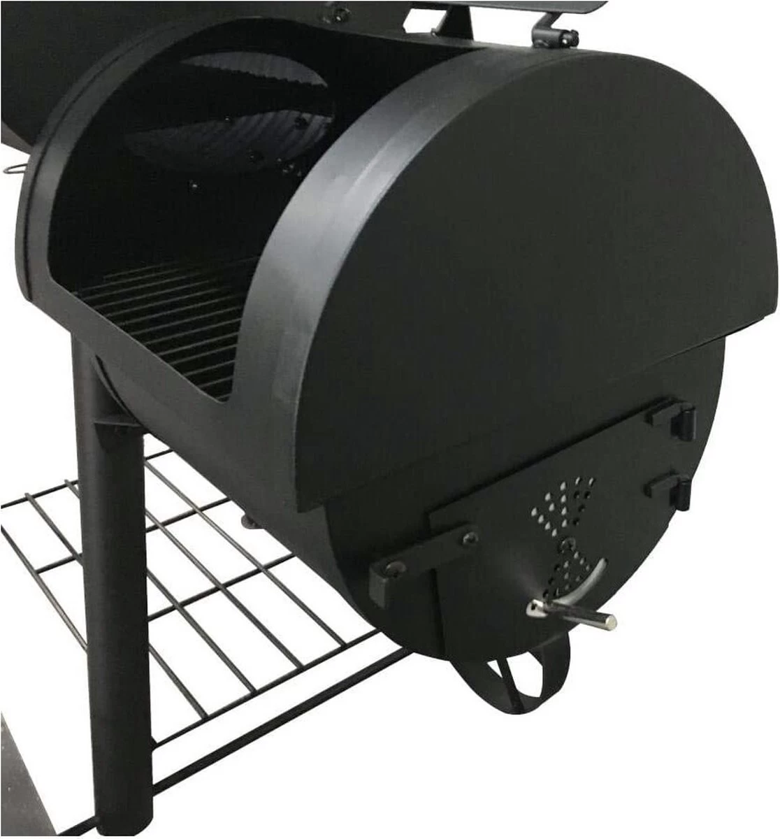 Fire Beam Houtskool Barbecue - Grilloppervlak (LxB) 35 X 66 Cm - Smoker - Zwart 5 Fire Beam Houtskool Barbecue - Grilloppervlak (LxB) 35 X 66 Cm - Smoker - Zwart - Afbeelding 5