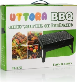 Merkloos Decopatent® Portable Houtskool BBQ - Barbecue - Inklapbaar - Barbecue Houtskool - Tafel Grill - Camping - Strand - Festival - Park -Thuis-BBQ 1130x1200
