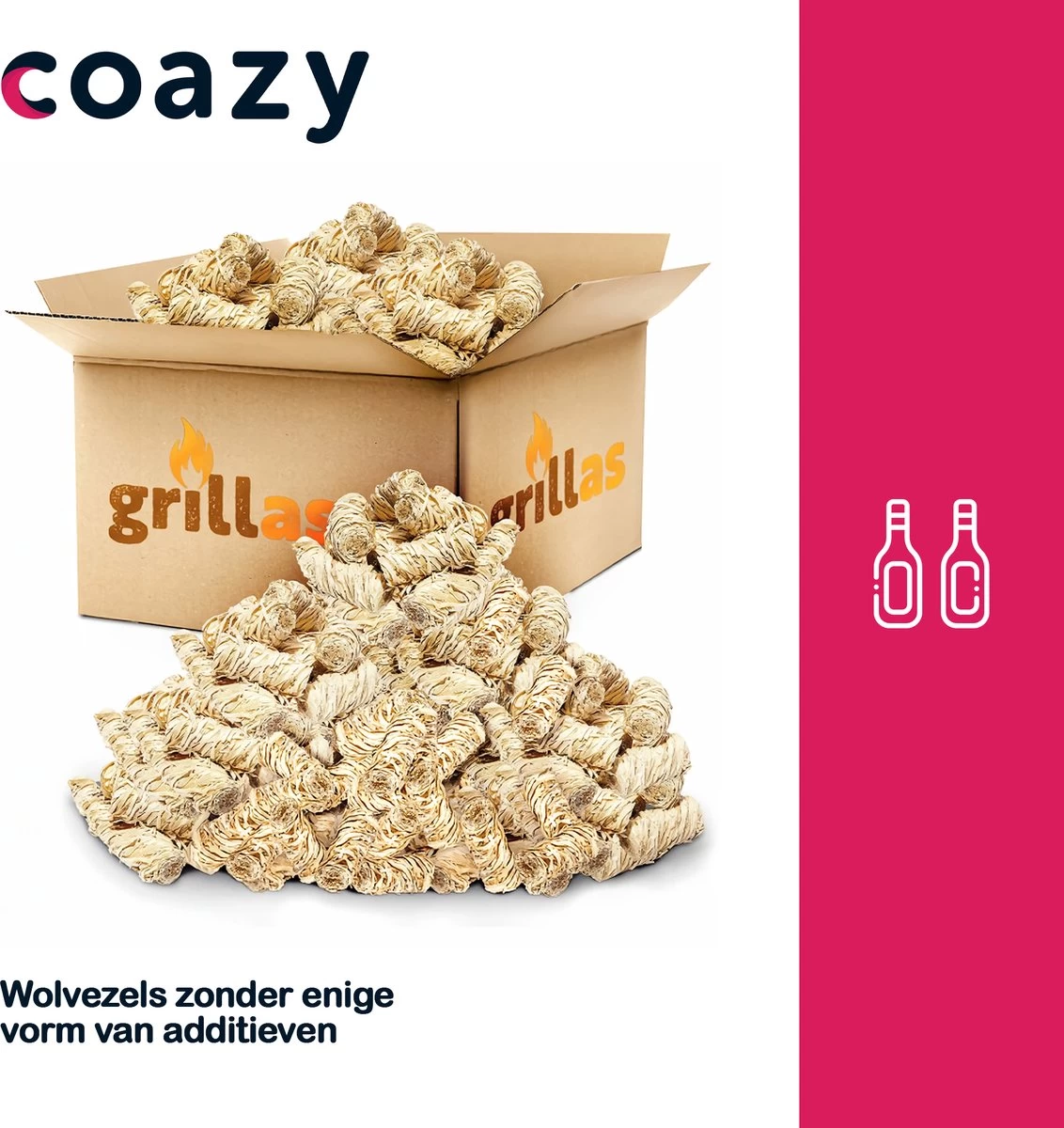 Aanmaakkrullen Voor BBQ Of Kachel | 3kg ECO FSC Gecertificeerd Aanmaakhout Barbecue - Biologisch En Duurzaam Aanmaakwokkels - Houtwol Wokkels - Barbeque Aansteker - Aanmaakblokjes - Accessoires - Ongeveer 240 Krullen 6 Aanmaakkrullen Voor BBQ Of Kachel | 3kg ECO FSC Gecertificeerd Aanmaakhout Barbecue - Biologisch En Duurzaam Aanmaakwokkels - Houtwol Wokkels - Barbeque Aansteker - Aanmaakblokjes - Accessoires - Ongeveer 240 Krullen - Afbeelding 6