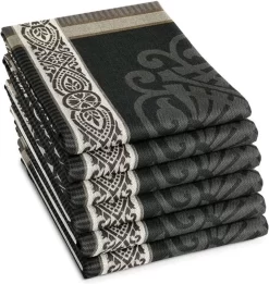 DDDDD Theedoek Rozet 60 X 65 Grijs Per 6 Stuks