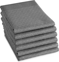 DDDDD Theedoek Akira 60 X 65 Grey Per 6 Stuks