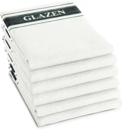 DDDDD Glazendoek / Poleerdoek - White - 6 Stuks