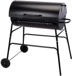 BBQ XL Houtskoolbarbecue - Cilindervorm - Grilloppervlak (LxB) 71 X 35 Cm - Zwart -Thuis-BBQ 1141x1200