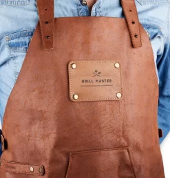 Schort Van Gerecycled Leer - Lichtbruin - Duurzaam Vervaardigd Van Leerresten - Klaar Voor Het BBQ Seizoen -Thuis-BBQ 1143x1200 1