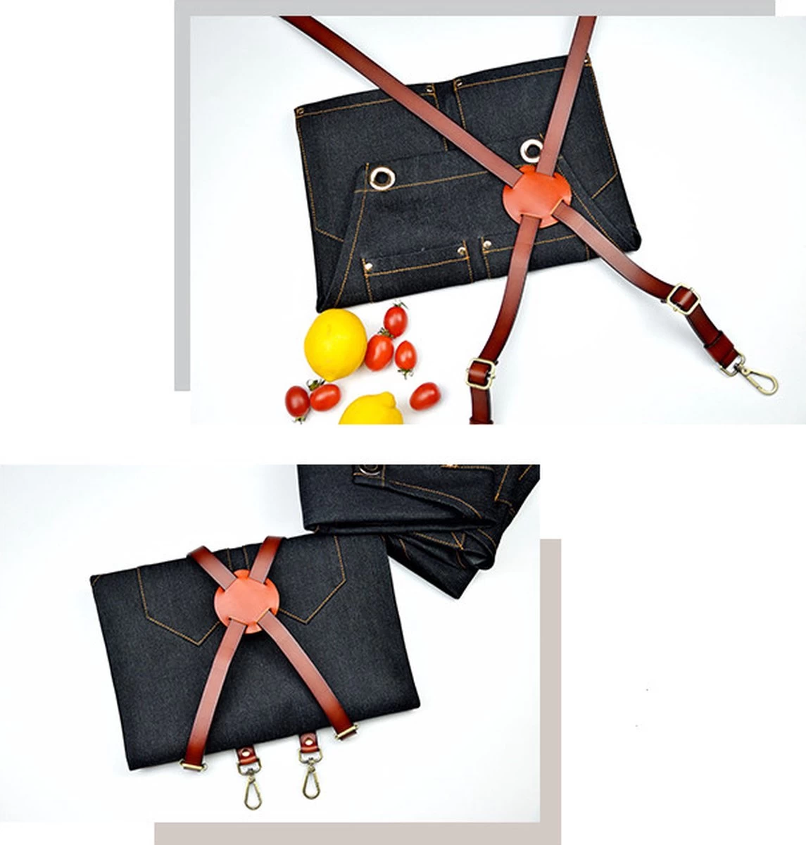 Schort - Denim - Zwart - Stoer - Dames - Heren - Spijkerstof - Sloof - Keuken Schort - Jeans - Kappers Schort - Koken - Bediening - Horeca - Bedrijfskleding - Hobby - Denim Schort - Hip - CADEAU TIP 6 Schort - Denim - Zwart - Stoer - Dames - Heren - Spijkerstof - Sloof - Keuken Schort - Jeans - Kappers Schort - Koken - Bediening - Horeca - Bedrijfskleding - Hobby - Denim Schort - Hip - CADEAU TIP - Afbeelding 6