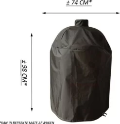 Merkloos Kamado BBQ Medium Beschermhoes Cover Tot 21" Inch - Zwart - O.a. Patton, Big Green Egg, Grill Guru, Black Bastard -Thuis-BBQ 1163x1200 3