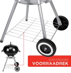 BBQ Collection Houtskoolbarbecue - Kogelbarbecue 45 X 60 Centimeter - Ronde Barbecue - Barbecue Op Wielen - Zwart - Metaal -Thuis-BBQ 1169x1200 1