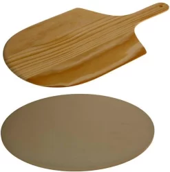 Merkloos Excellent Houseware Pizza-baksteen - Met Pizza-schep -Thuis-BBQ 1179x1200 3