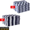Merkloos Theedoeken En Keukendoeken Set - 6 Theedoeken - 6 Keukenhanddoeken - Blauw