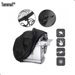 TammaT - BBQ Hoes - Waterdichte Beschermhoes - UV Bescherming - Maat L 170 X 61 X 117 Cm - Met Trekkoord -Thuis-BBQ 1198x1200 16
