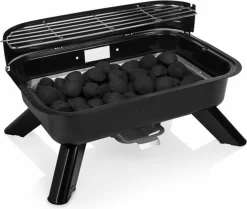 Princess 112252 Hybride Barbecue – Elektrische BBQ - Tafelmodel - 2000W - 44x 29cm - Gebruik Elektrisch Of Met Kolen -Thuis-BBQ 1200x1017
