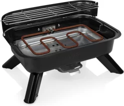 Princess 112252 Hybride Barbecue – Elektrische BBQ - Tafelmodel - 2000W - 44x 29cm - Gebruik Elektrisch Of Met Kolen -Thuis-BBQ 1200x1018