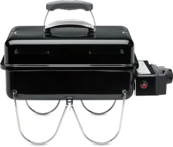 Weber Go-Anywhere Gas Barbecue - 41x26 Cm - Roestvrijstalen Branders - Gasregelkop - Incl. Deksel