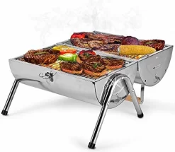 BBQ Collection Houtskoolbarbecue - Cilinder - Chroom -Thuis-BBQ 1200x1046
