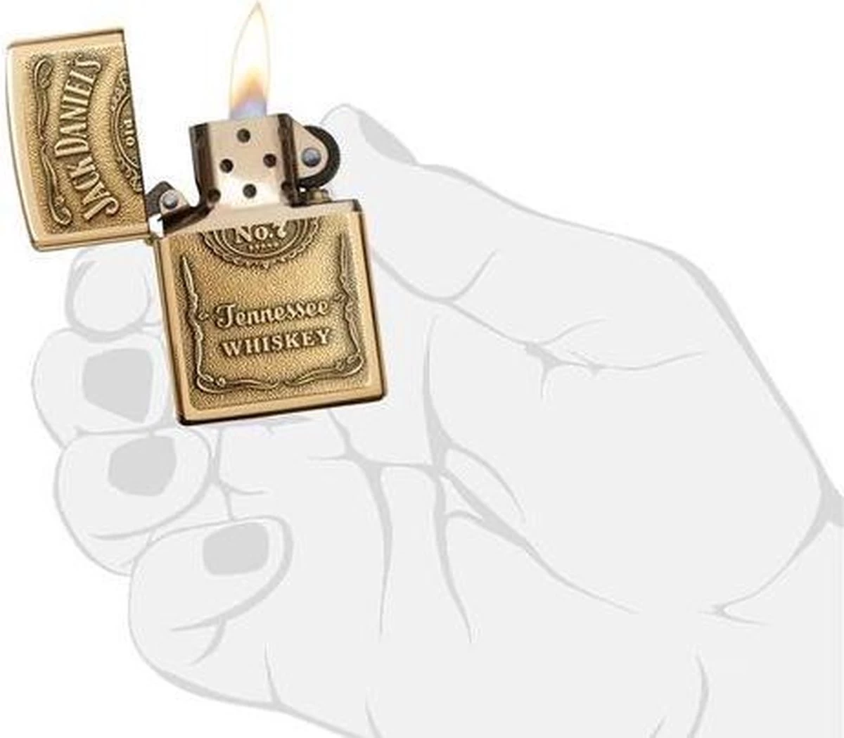 Aansteker Zippo Jack Daniel's Label Brass Emblem 2 Aansteker Zippo Jack Daniel's Label Brass Emblem - Afbeelding 2