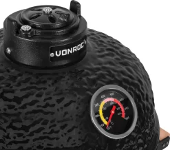 VONROC - BBQ - Kamado - 13 Inch - Ø27cm Kookoppervlak - Houtskoolbarbecue – Keramisch - Tafelmodel - Met Onderstel, Thermometer, Plate Setter & Regenhoes -Thuis-BBQ 1200x1058