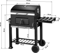 TecTake Florian Houtskoolbarbecue - 55x36 - Zwart 19 TecTake Florian Houtskoolbarbecue - 55x36 - Zwart -Thuis-BBQ 1200x1064