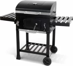 Alice's Garden Houtskool BBQ Bernard - Smoker - Verstelbare Houtskoolbak - Zwart -Thuis-BBQ 1200x1077