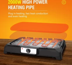 Aigostar Lava 30LDQ - Elektrische Grill - BBQ - Tafel Barbecue - Grilloppervlakte 41 X 24 Cm - 2000 Watt -Thuis-BBQ 1200x1087 1