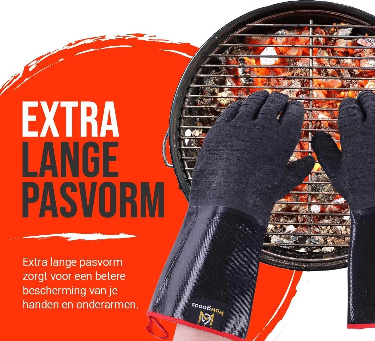 Wowgoods® Extra Lange Ovenwanten Tot 500°C - Hittebestendige BBQ Handschoenen Met Vleesklauwen 7 Wowgoods® Extra Lange Ovenwanten Tot 500°C - Hittebestendige BBQ Handschoenen Met Vleesklauwen - Afbeelding 7
