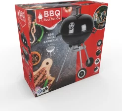 BBQ Collection Houtskoolbarbecue - Kogelbarbecue 45 X 60 Centimeter - Ronde Barbecue - Barbecue Op Wielen - Zwart - Metaal -Thuis-BBQ 1200x1091