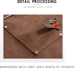 Schort - Hobby Schort - Bruin - Klus Schort - Timmerman Schort - Werk Schort - Schilder Schort - Multifunctioneel Schort - Werkschort -Thuis-BBQ 1200x1092