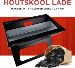 BBQ Collection Barbecue - BBQ - Draagbaar - Opvouwbaar - Losse Vuurschaal En Grillrooster - Zwart -Thuis-BBQ 1200x1094