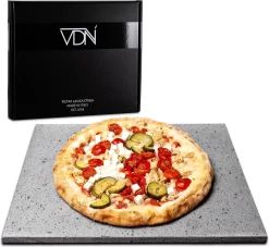 Pizzasteen BBQ Oven - Lava Van Vulkaan Etna - Barbecue Accesoires - Made In Italy - Broodbaksteen - 30x38x1.1 - VDN