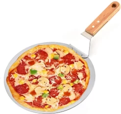 Luxe Pizzaschep Voor Verse Pizza - Extra Groot - RVS 30CM - Grote Pizza Schep Voor Oven Of BBQ Barbecue - Hout Handvat - Pizzaspatel Voor Zelfgemaakte Ovenpizza