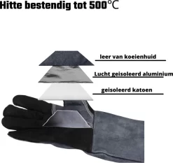 BBQ Handschoenen - Ovenwanten - Hittebestendige Handschoen - Bbq Accessoires - Tot 500°C - Ovenhandschoenen - Las Handschoenen 2 Stuks -Thuis-BBQ 1200x1133 3