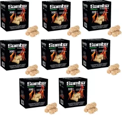 Samba Aanmaakhoutwol, Aanmaakkrullen, Wokkels á 192 Stuks - Omdoos