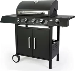 El Fuego San Angelo 4.1 Gasbarbecue - 5 Branders - Zwart -Thuis-BBQ 1200x1143 1