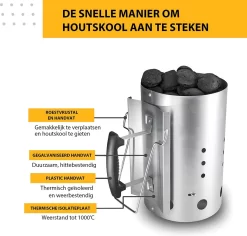 Kolen Starter GROOT - Brikettenstarter Met Veiligheidshandgreep - Snelstarter Voor Barbecue - BBQ Houtskool Starter -Thuis-BBQ 1200x1146 2