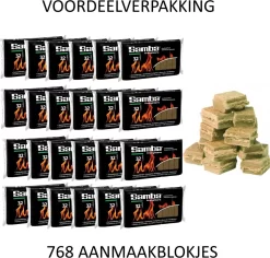 Samba Aanmaakblokjes Bruin á 24 X 32 Stuks - Omdoos Is 768 Aanmaakblokjes -Thuis-BBQ 1200x1148 3