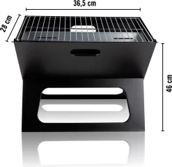 BBQ Collection Barbecue - BBQ - Draagbaar - Opvouwbaar - Losse Vuurschaal En Grillrooster - Zwart -Thuis-BBQ 1200x1163