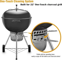 One-Touch-reinigingssysteemkit Voor 57 CM Kogel BBQ , Geschikt Als Vervanging In Diverse Weber Kogel BBQ's -Thuis-BBQ 1200x1165 7