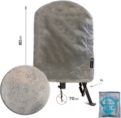 COVER UP HOC Diamond Bbq Hoes Rond - 70x80 Cm - Waterdicht Met Stormbanden En Trekkoord - Geschikt Voor O.a. Kamado, Big Green Egg, Grill Guru, The Bastard, Patton,Weber -Thuis-BBQ 1200x1170 9