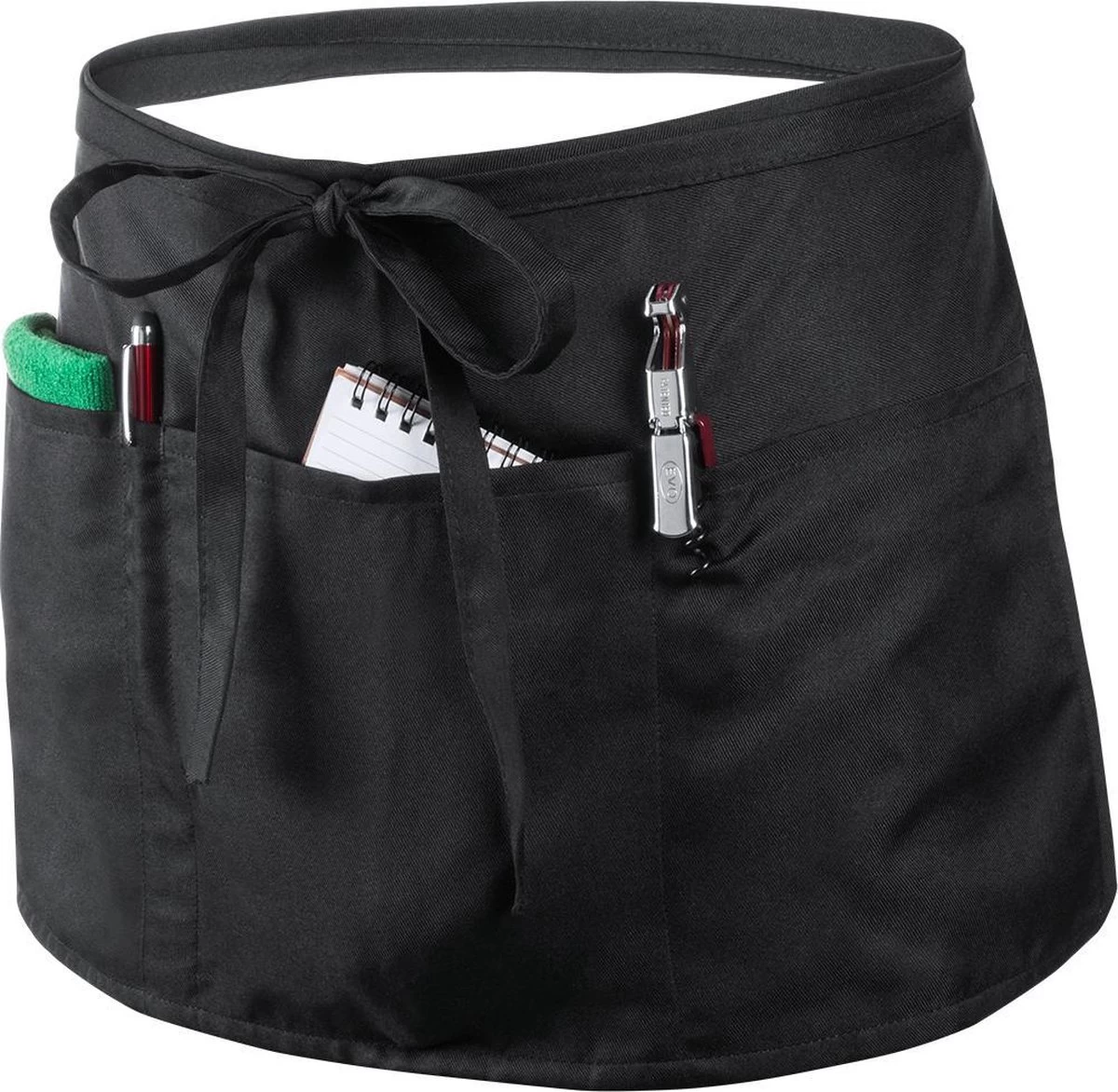 Merkloos Sloof Kort Met Zakken - Taille Schort - Kokssloof - Horeca - Polyester - Met Verstelbare Riem - Vrouwen - Mannen - Zwart 2 Merkloos Sloof Kort Met Zakken - Taille Schort - Kokssloof - Horeca - Polyester - Met Verstelbare Riem - Vrouwen - Mannen - Zwart - Afbeelding 2