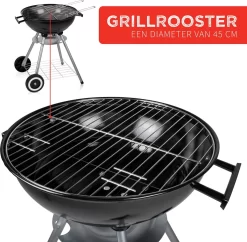 BBQ Collection Houtskoolbarbecue - Kogelbarbecue 45 X 60 Centimeter - Ronde Barbecue - Barbecue Op Wielen - Zwart - Metaal -Thuis-BBQ 1200x1174 1