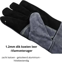BBQ Handschoenen - Ovenwanten - Hittebestendige Handschoen - Bbq Accessoires - Tot 500°C - Ovenhandschoenen - Las Handschoenen 2 Stuks -Thuis-BBQ 1200x1187 3
