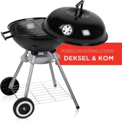 BBQ Collection Houtskoolbarbecue - Kogelbarbecue 45 X 60 Centimeter - Ronde Barbecue - Barbecue Op Wielen - Zwart - Metaal -Thuis-BBQ 1200x1191 1
