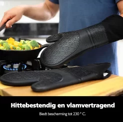 SWILIX ® Ovenwanten 2 Stuks - Ovenhandschoenen - Siliconen Ovenwant - Zwart 12 SWILIX ® Ovenwanten 2 Stuks - Ovenhandschoenen - Siliconen Ovenwant - Zwart -Thuis-BBQ 1200x1191 5